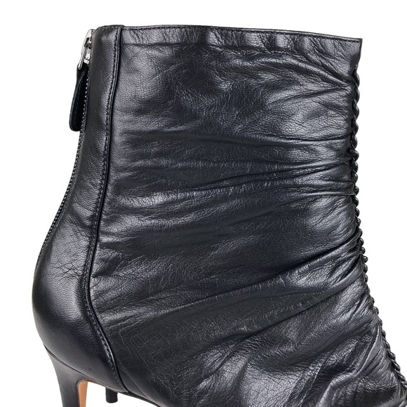 Alexandre Birman Suzana Ruched Leather Booties - Picture 3 of 15